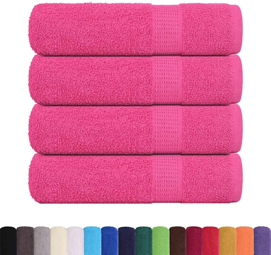 vidaXL Badetücher 4 Stk. Rosa 100x150 cm 360 g/m² 100% Baumwolle 137053 Bild 1