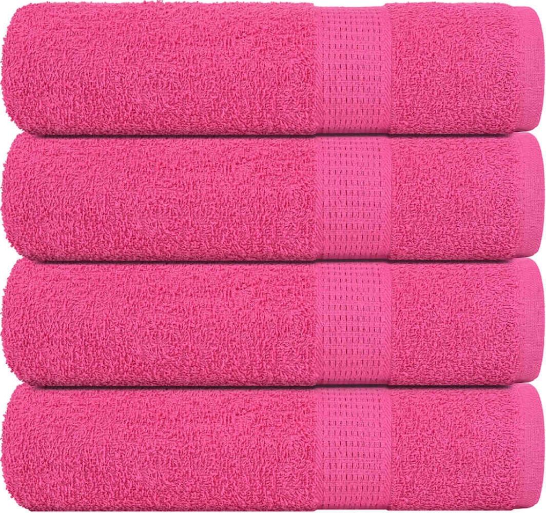 vidaXL Badetücher 4 Stk. Rosa 100x150 cm 360 g/m² 100% Baumwolle 137053 Bild 1