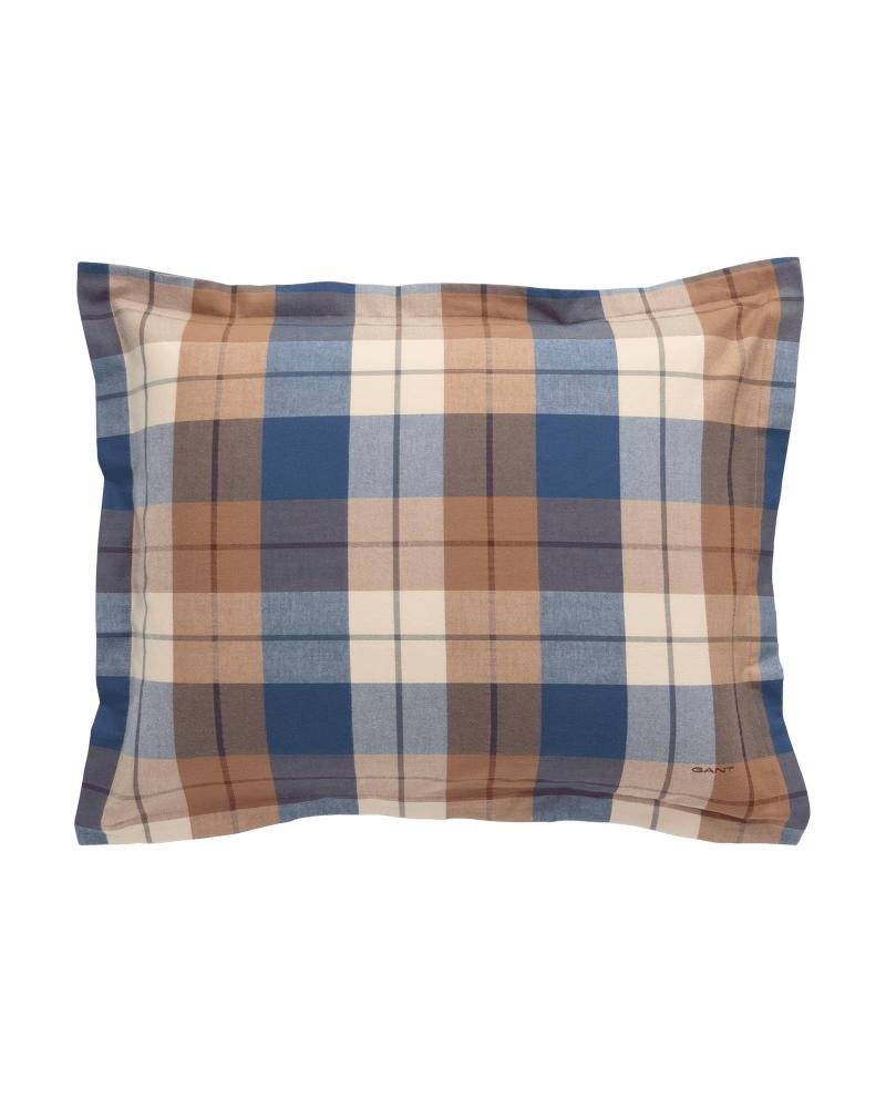 GANT Kopfkissenbezug Flannel Check Deep Blue 40 x 80 cm Bild 1