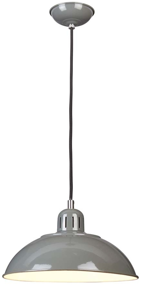 Pendelleuchte, Deckenlampe, Stahl, Grau, D 30 cm Bild 1