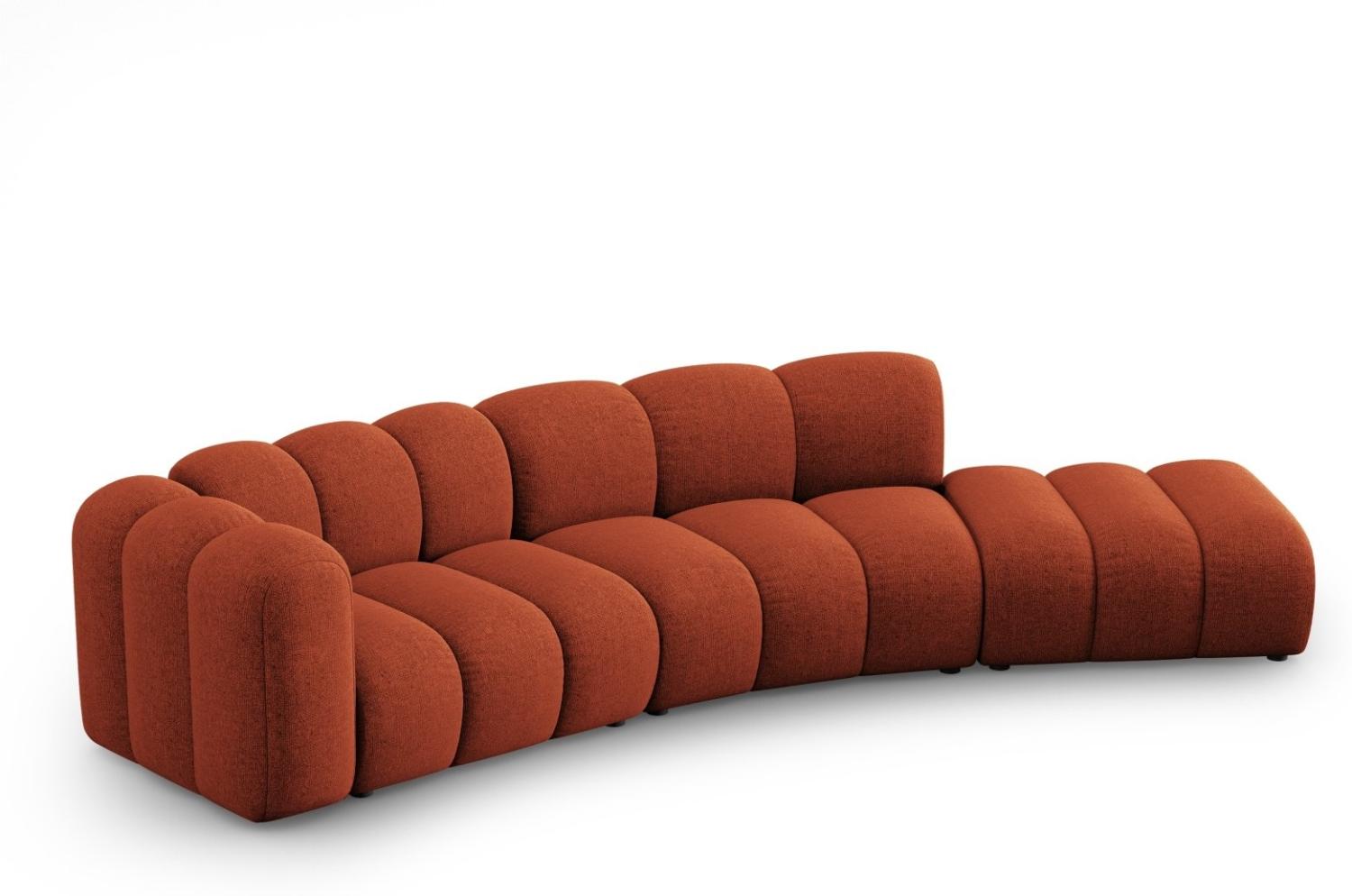 Micadoni Modulares Sofa Lupine 5-Sitzer Rechts Chenille Terrakotta Bild 1