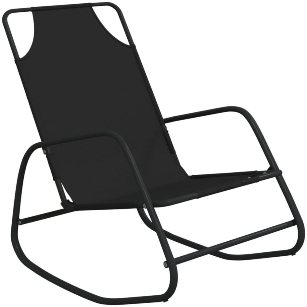 vidaXL Schaukelliege Schwarz Stahl und Textilene 318124 Bild 1