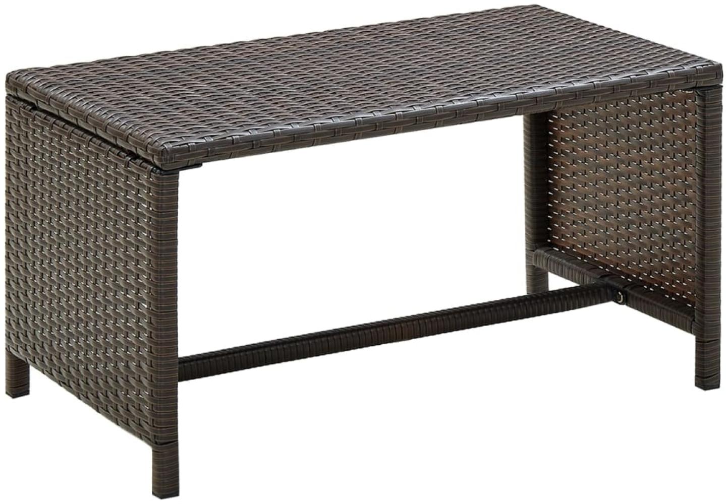 vidaXL Couchtisch Braun 70x40x38 cm Poly Rattan 46393 Bild 1