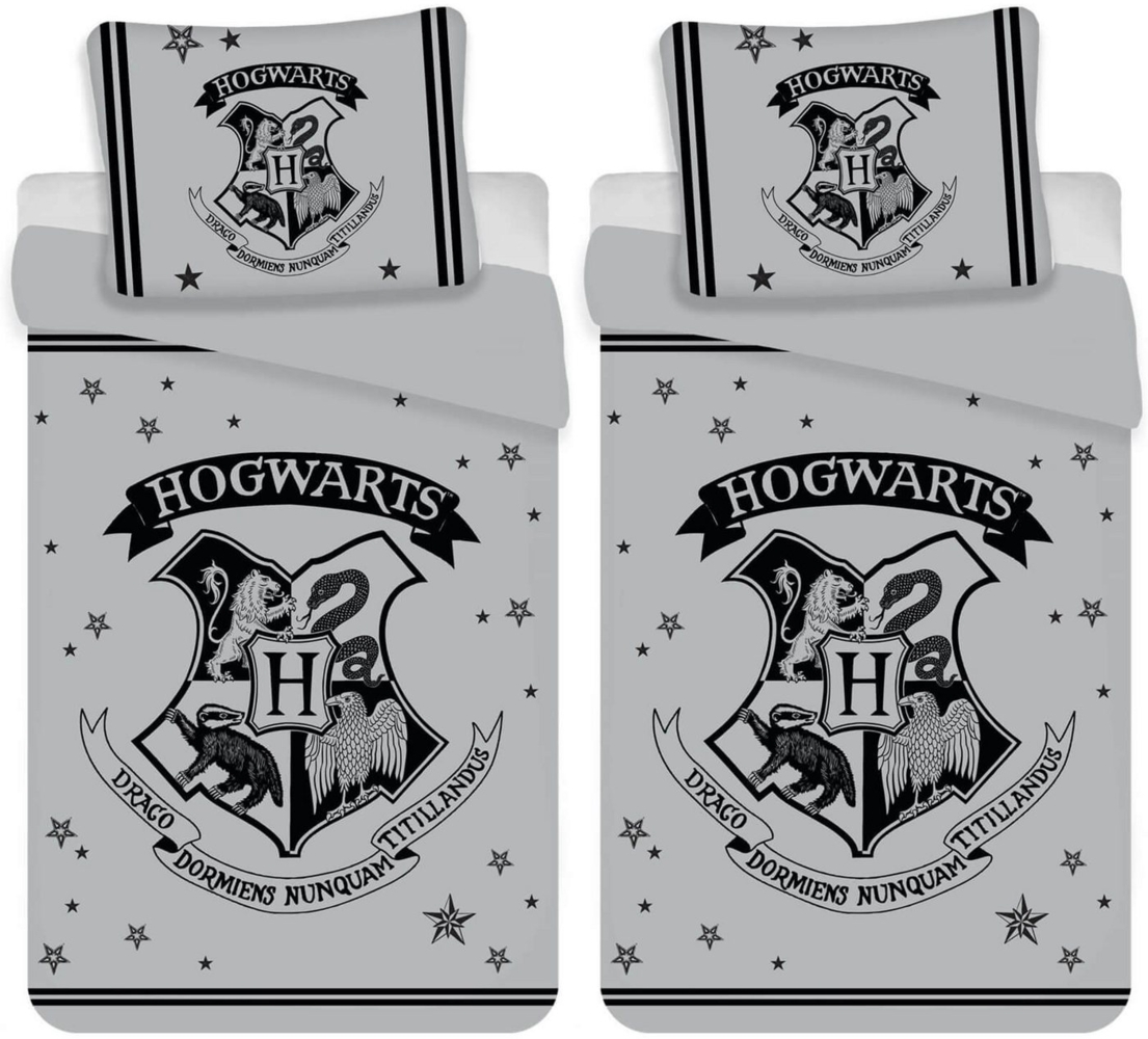 Harry Potter Bettwäsche Harry Potter - Hogwarts - 2 x Bettwäsche-Set, 135x200 & 80x80, Baumwolle, 100% Baumwolle Bild 1