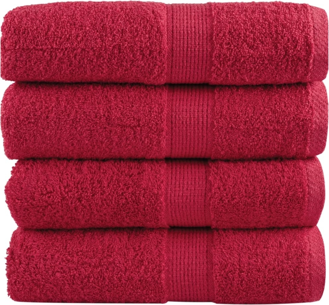 Premium-Waschlappen 4 Stk. Rot 30x30 cm 600 g/m² 100% Baumwolle 137396 Bild 1