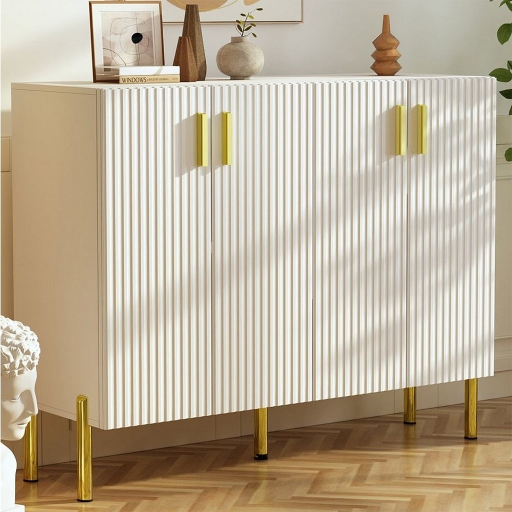 FUFU&GAGA Sideboard Küchenschrank mit 4 Türen, Breit 120cm Bild 1