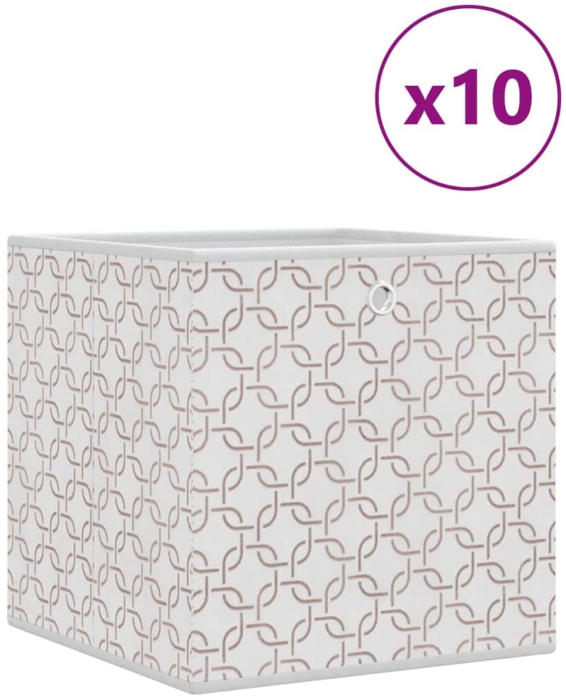 vidaXL Faltboxen 10 Stk. Creme 32x32x32 cm Vlies 4018982 Bild 1