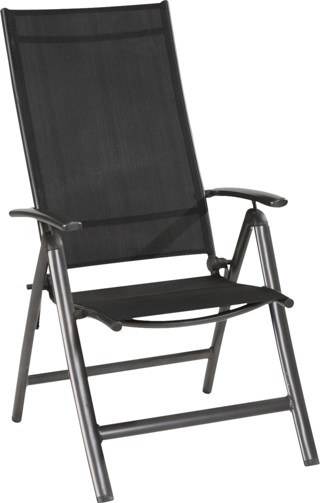 Gartensessel Klappsessel Hochlehner PREGO Gestell Aluminium anthrazit Bild 1