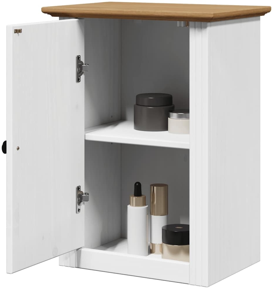 Bad-Wandschrank BODO Weiß und Braun 44x30x60 cm Bild 1