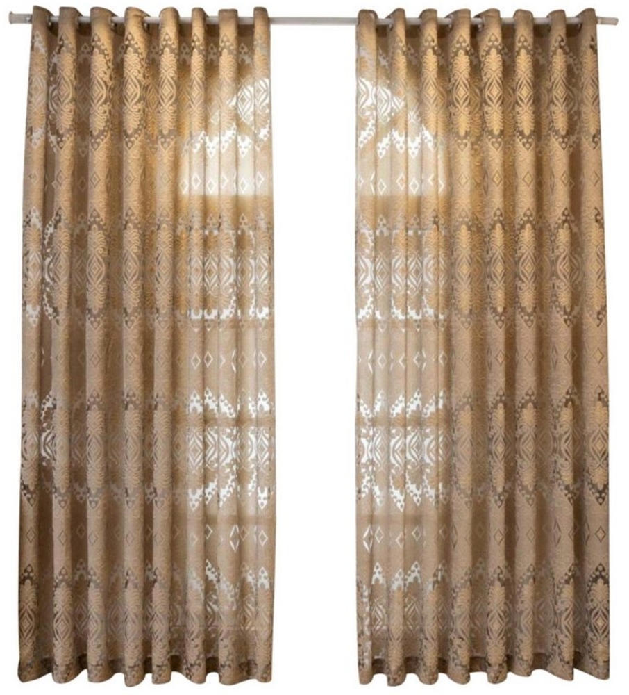 BYSURE Gardine, Ösen (2 St), halbtransparent, bestickter Vorhang Bild 1