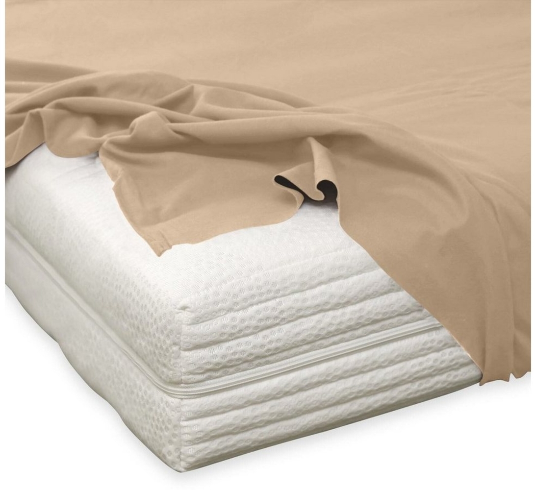 TRAUMSCHLAF Betttuch Feinbiber Haustuch Bettlaken, Biber, Gummizug: ohne Spanngummi, (1 Stück), warmes weiches Laken Bild 1