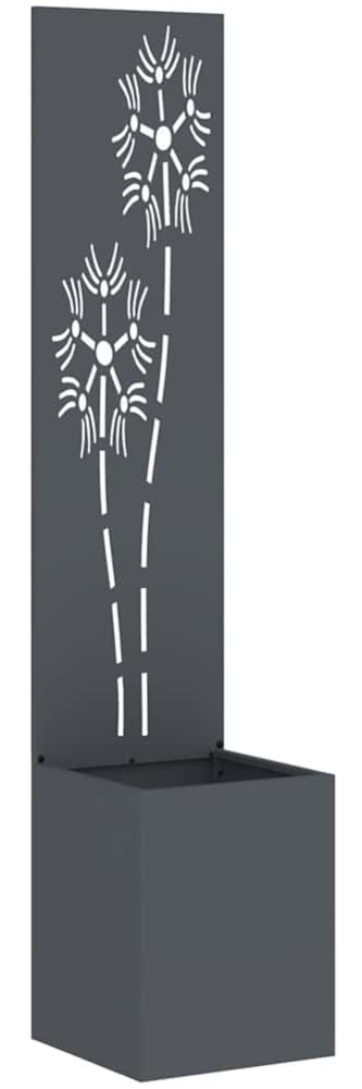 vidaXL Garten Sichtschutz-Leinwand Floral Anthrazit 32 x 140 cm 876366 Bild 1