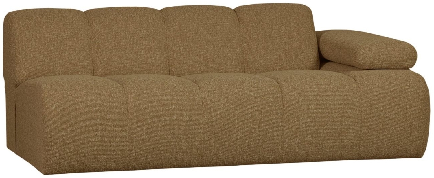 Modulsofa Mojo Boucle 2er Arm-Rechts, Gelb/Braun Bild 1