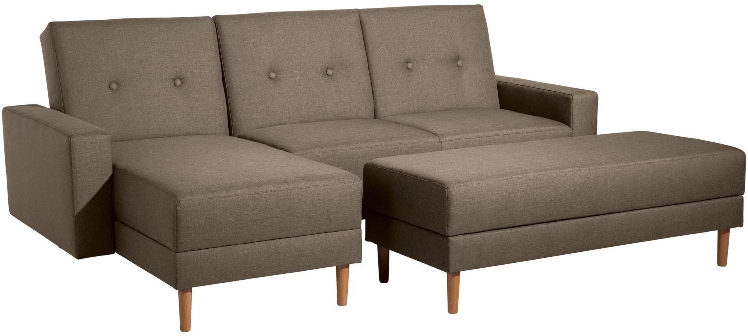 Schlafsofa Kaula Bezug Flachgewebe Erle natur / sahara 23024 Bild 1