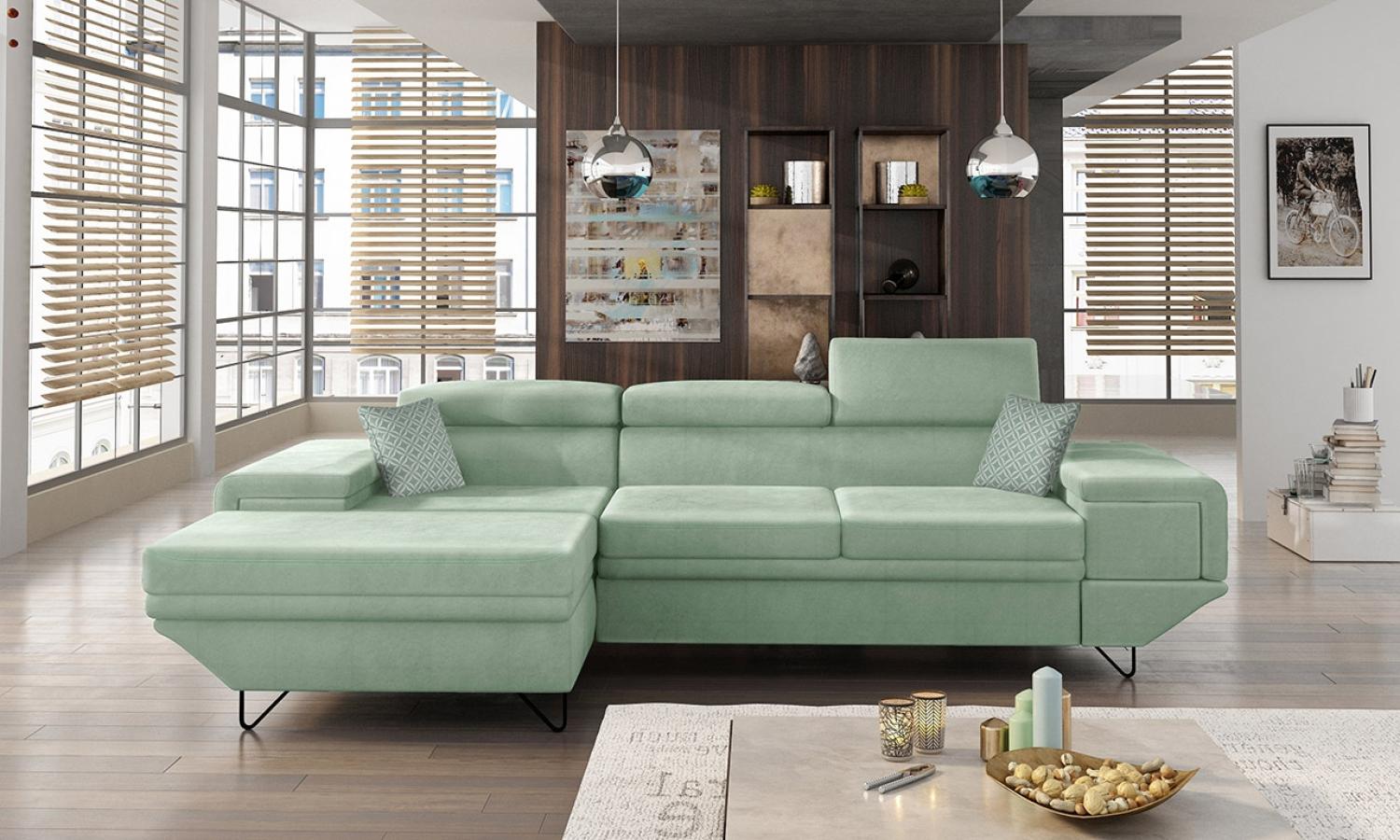 Ecksofa Benito, Seite: Links, Farbe: Magic Velvet 2227 + Magic Velvet 2227 + Evo 29 Bild 1