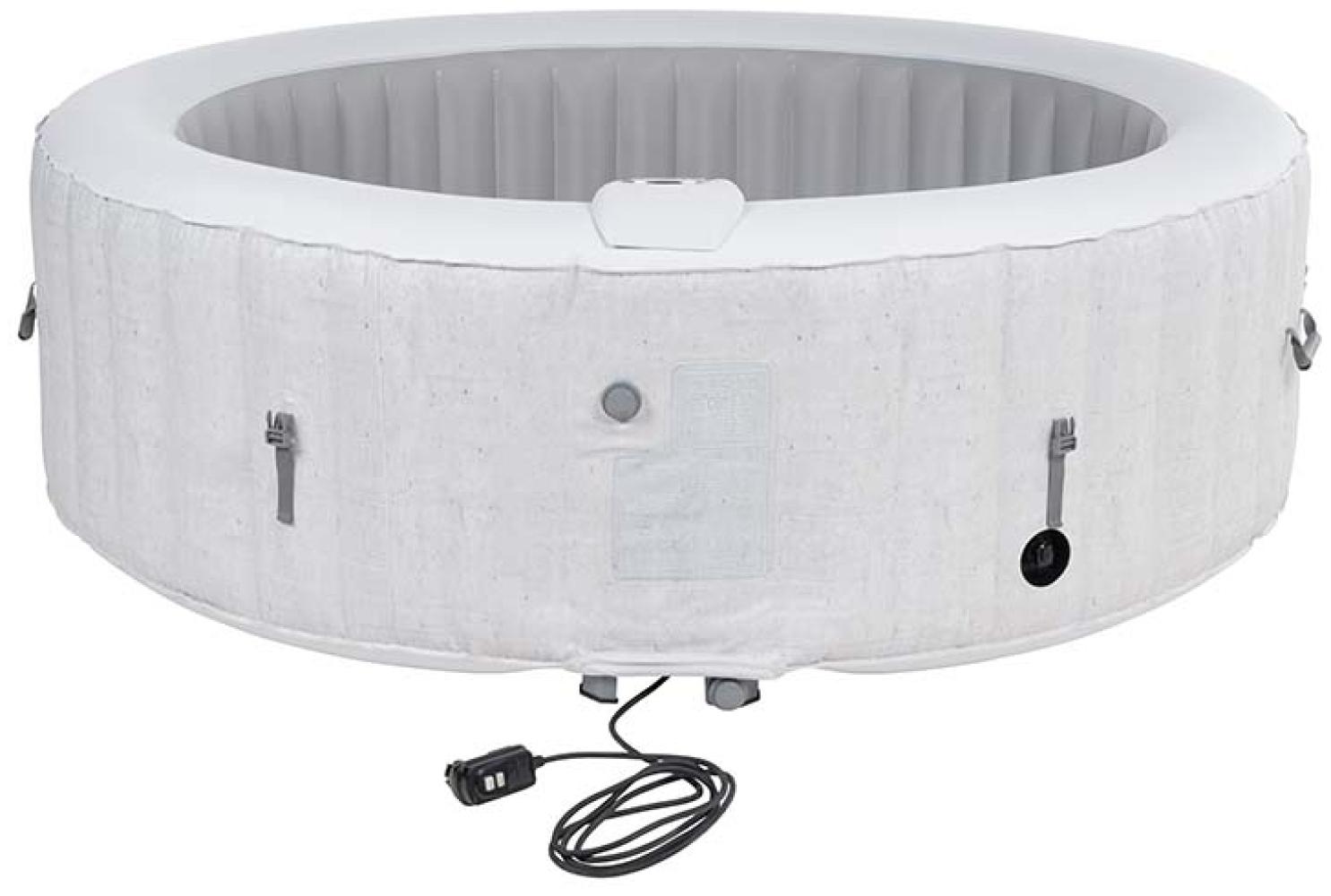 HOME DELUXE Outdoor-Whirlpool 'Splash', Ø 208 cm, für 6 Personen, inkl. Abdeckung, Beton-Optik Bild 1