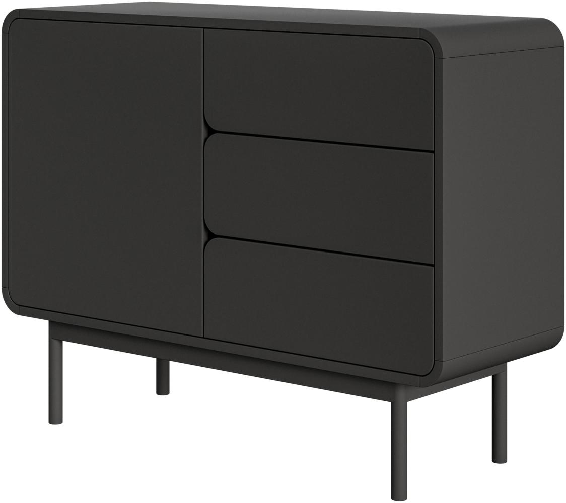 Selsey 'Oro' Sideboard mit 3 Schubladen, schwarz, ca. 82 x 104 x 40 cm Bild 1