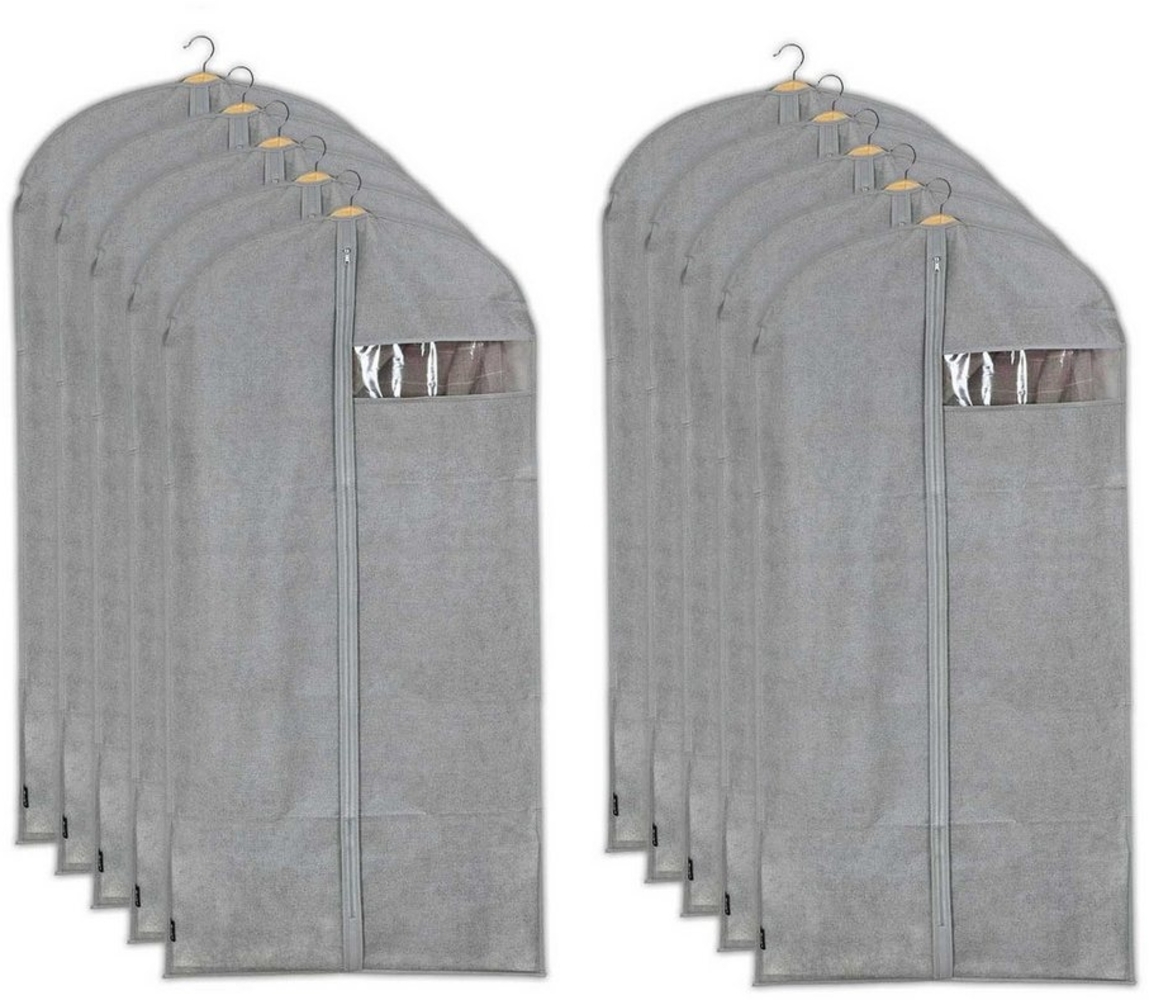 HAC24 Kleidersack Premium Kleidersack Kleiderhülle Schutzhülle Kleiderschutz (10 St) 60 x 135 cm mit Reißverschluss & Sichtfenster Bild 1