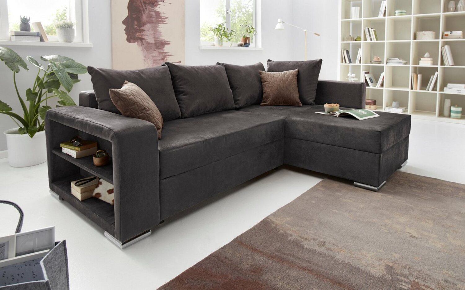 COLLECTION AB Ecksofa John L-Form, inklusive Bettfunktion und Bettkasten Bild 1