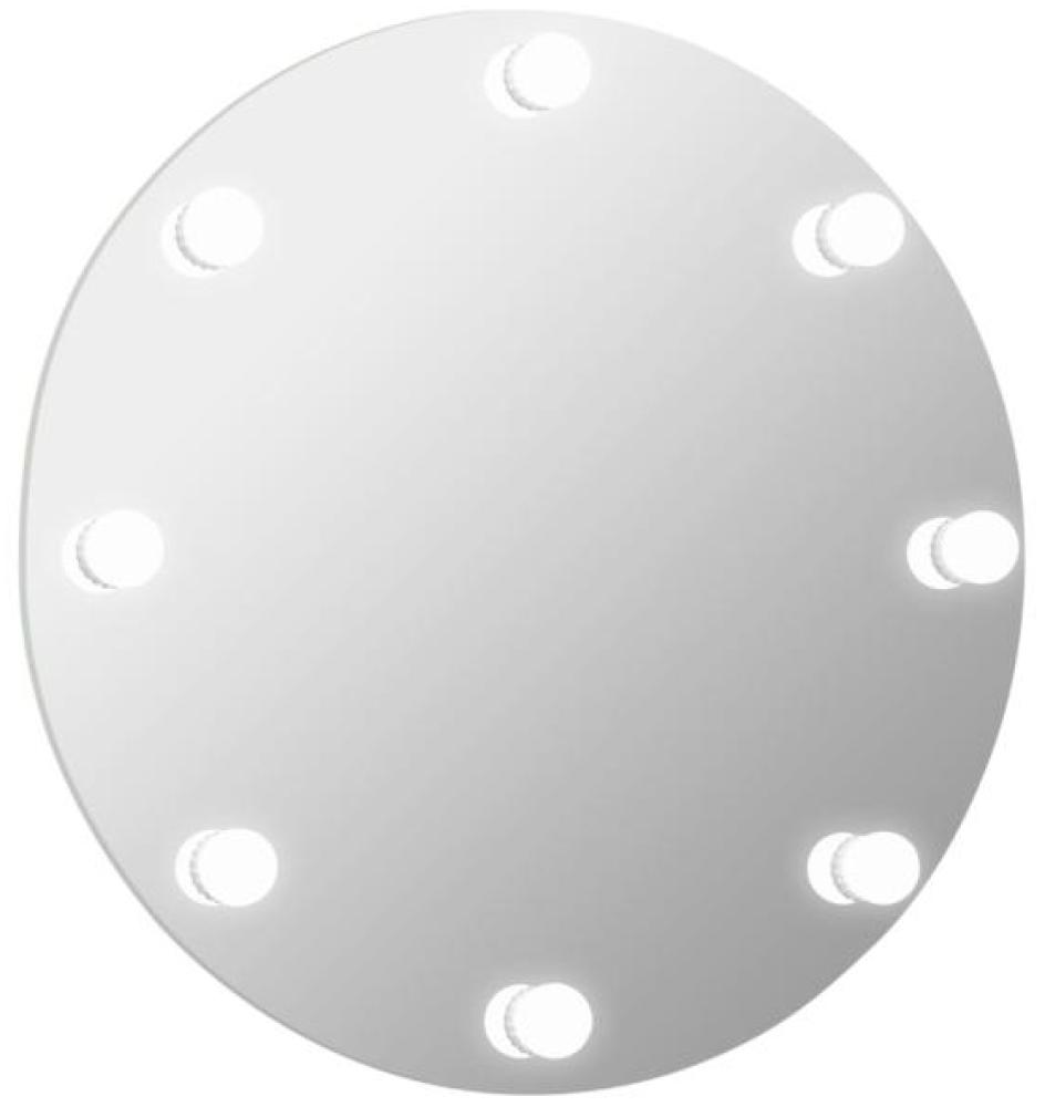 vidaXL Wandspiegel ohne Rahmen mit LED-Beleuchtung Rund Glas [3078647] Bild 1