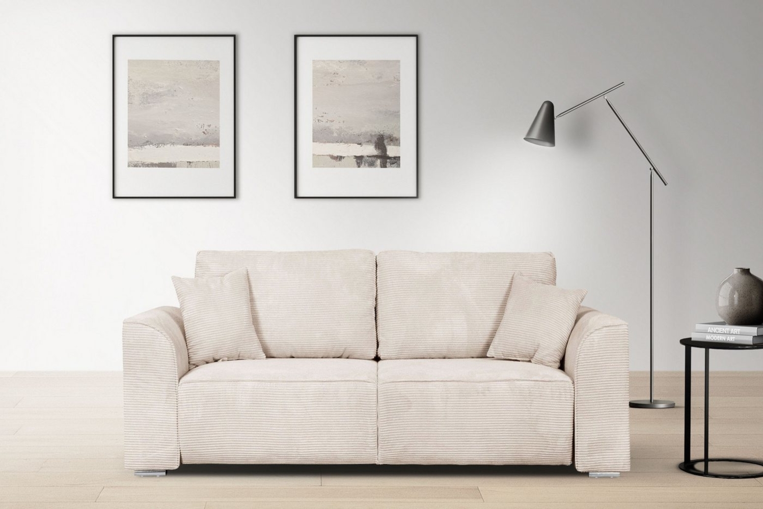 OTTO home 2-Sitzer BEATRICE, erhältlich in trendigen Stoffoptionen, B/T/H: 143/73/92 cm, In hochwertiger Verarbeitung, incl. 2 großen Zierkissen in Korpusfarbe Bild 1