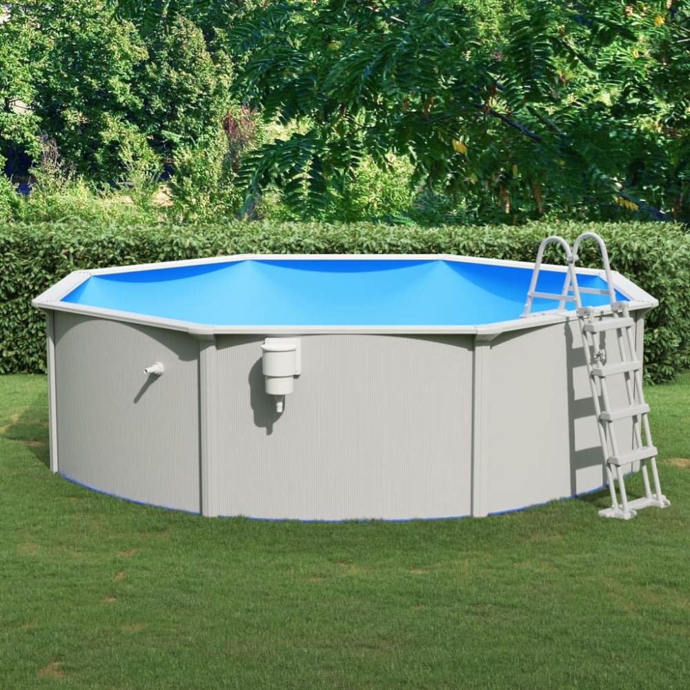 vidaXL Pool mit Sicherheitsleiter 460x120 cm 3098041 Bild 1