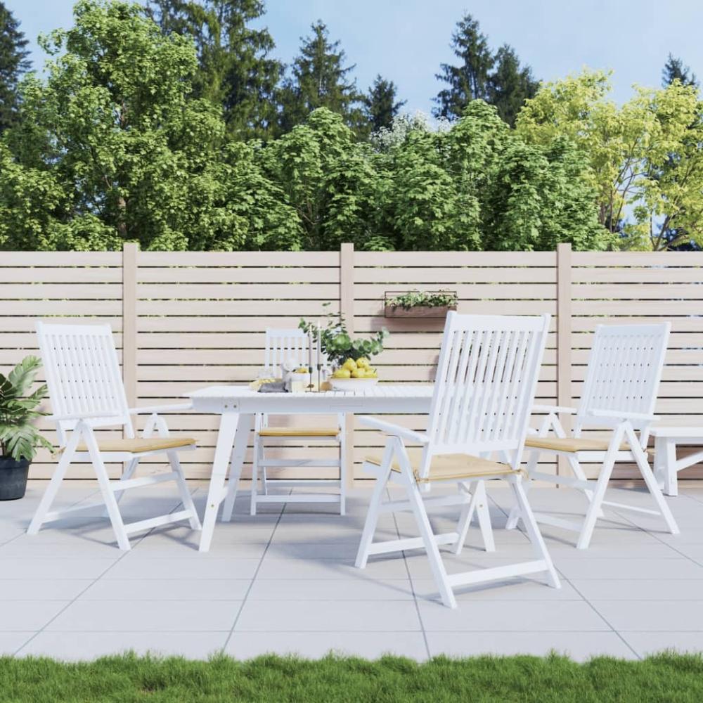 vidaXL Gartenstuhl-Kissen 4 Stk. Beige 50x50x3 cm Oxford-Gewebe 314044 Bild 1