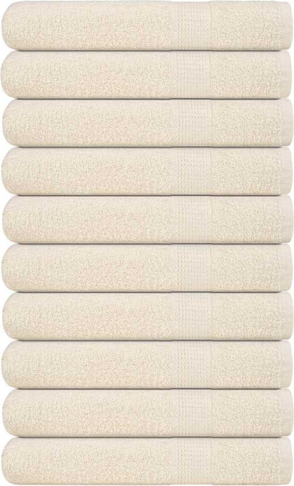 vidaXL Saunatücher 10 Stk. Creme 80x200 cm 360 g/m² 100% Baumwolle 137009 Bild 1