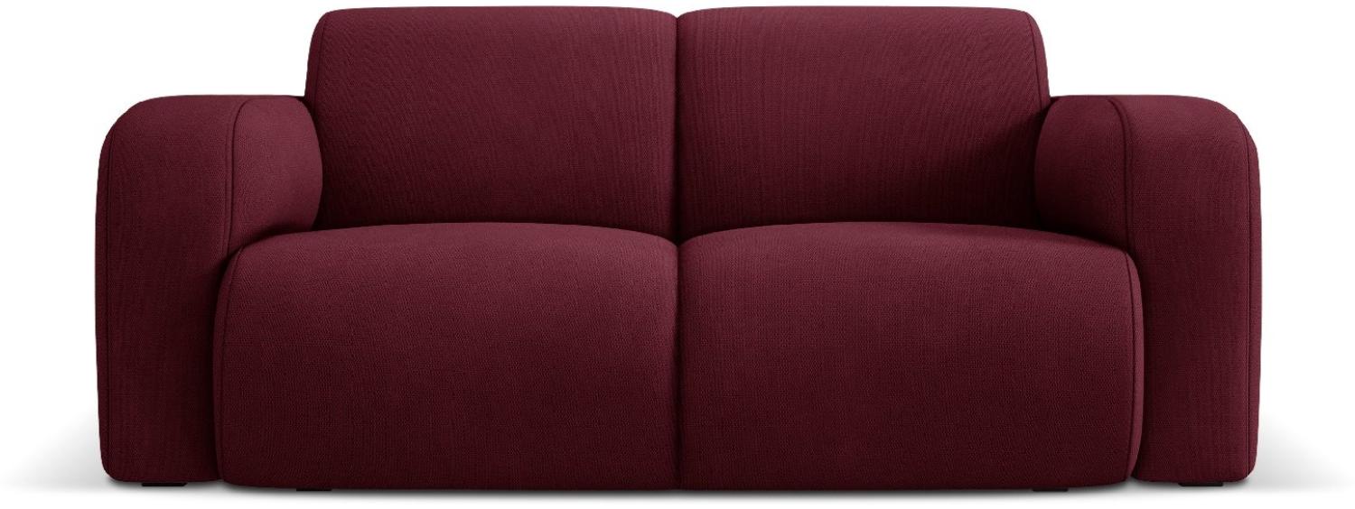 Micadoni Boucle Sofa Molino 2-Sitzer Strukturierter Stoff Bordeaux Bild 1