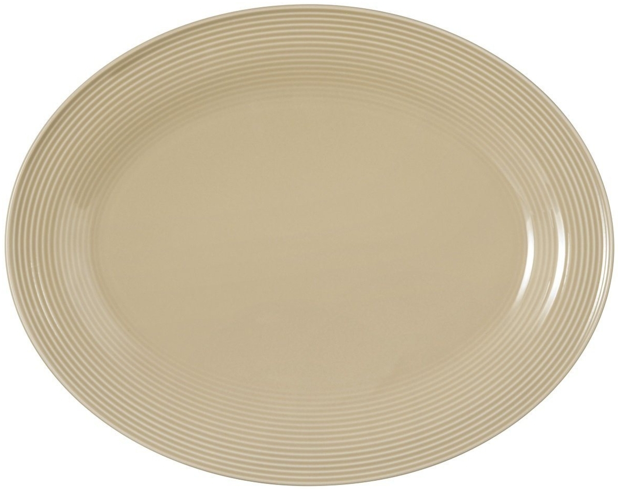 Seltmann Weiden Servierplatte Seltmann Weiden Beat Sandbeige Servierplatte oval 35x28 cm, Porzellan, (Packung) Bild 1