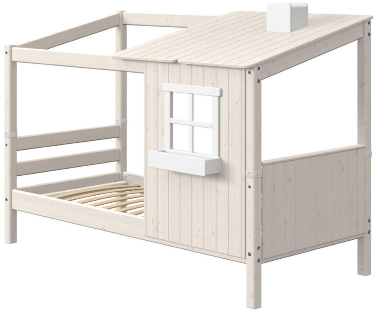Flexa '1/2 Classic-Haus' Hausbett weiß lasiert, 90x190 cm Bild 1