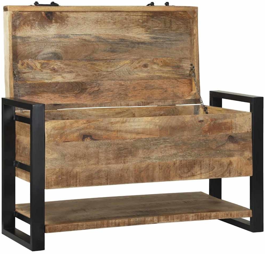 vidaXL Aufbewahrungsbox Braun 80 x 35 x 45 cm Massivholz Mango 4015975 Bild 1