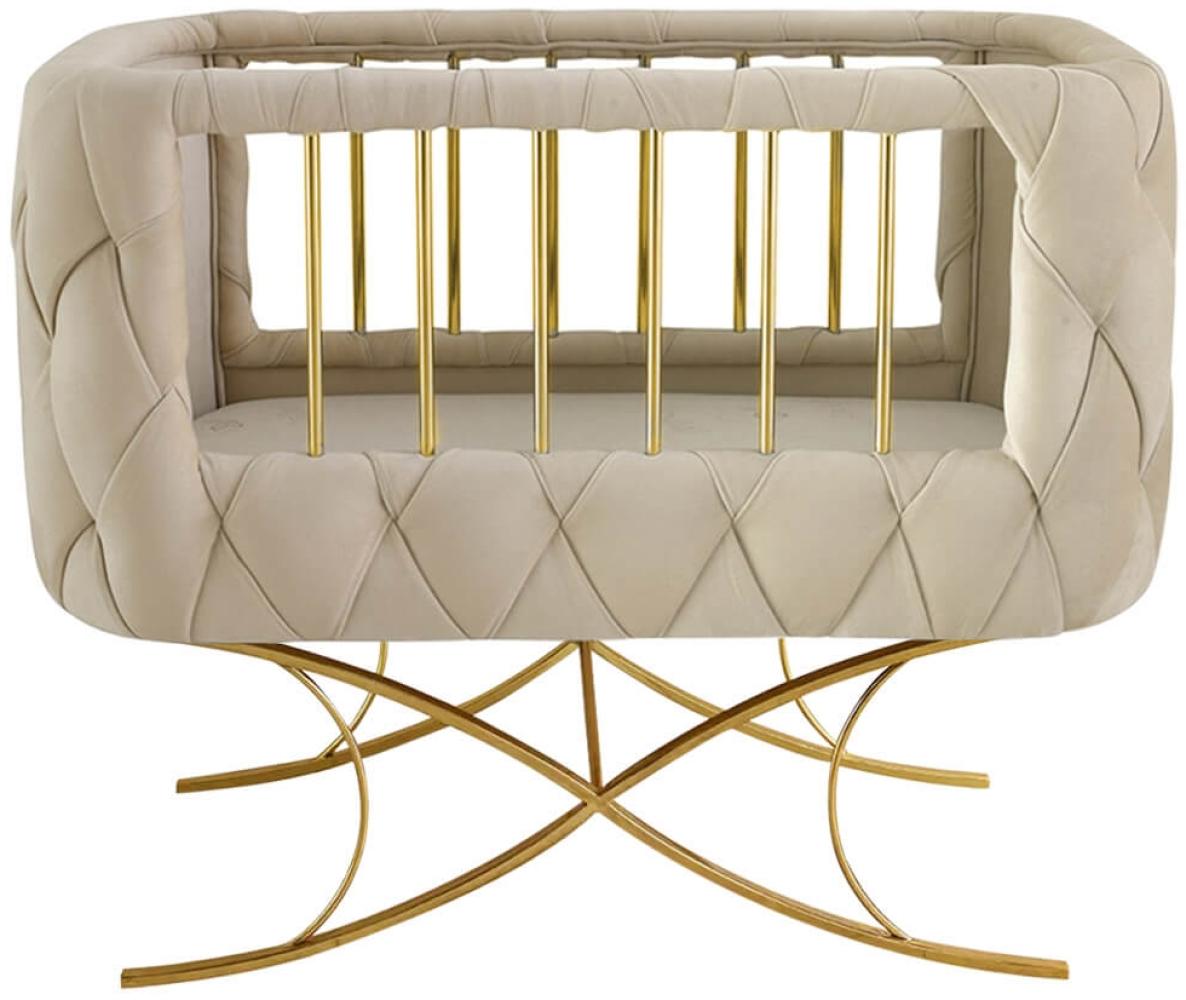 Bellochi | Babybett-Beige x gold Bild 1