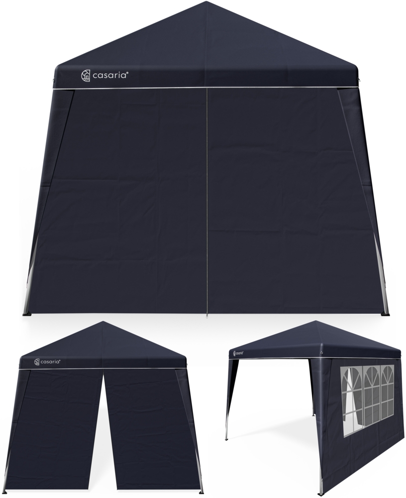 CASARIA® Set 3x3m Pavillon und 2x Seitenteil anthrazit Bild 1
