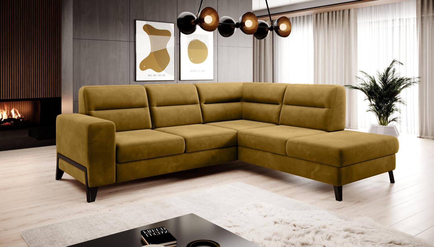 Wohnideebilder Cassara Gelb Ecksofas & Eckcouches CO-CAS-RT-45LO Bild 1