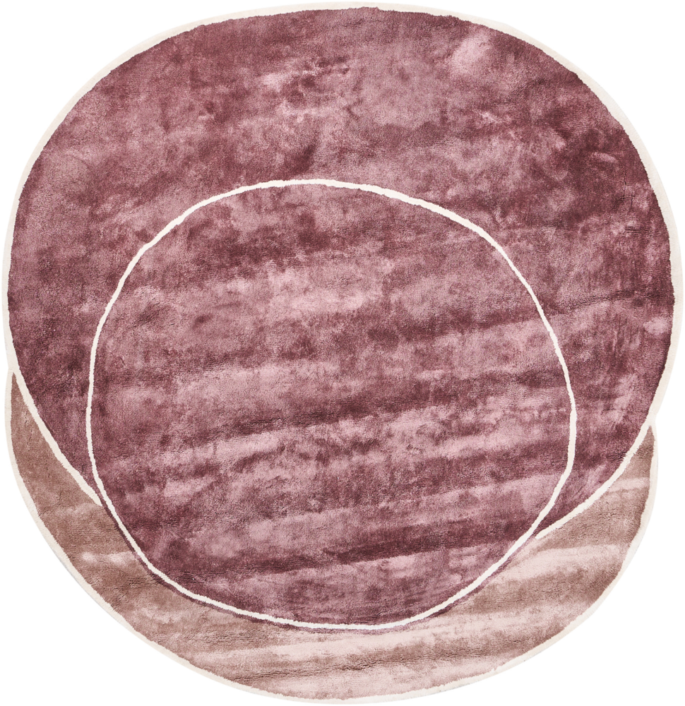 Teppich KANRACH Rosa 200 x 200 cm Viskose Bild 1