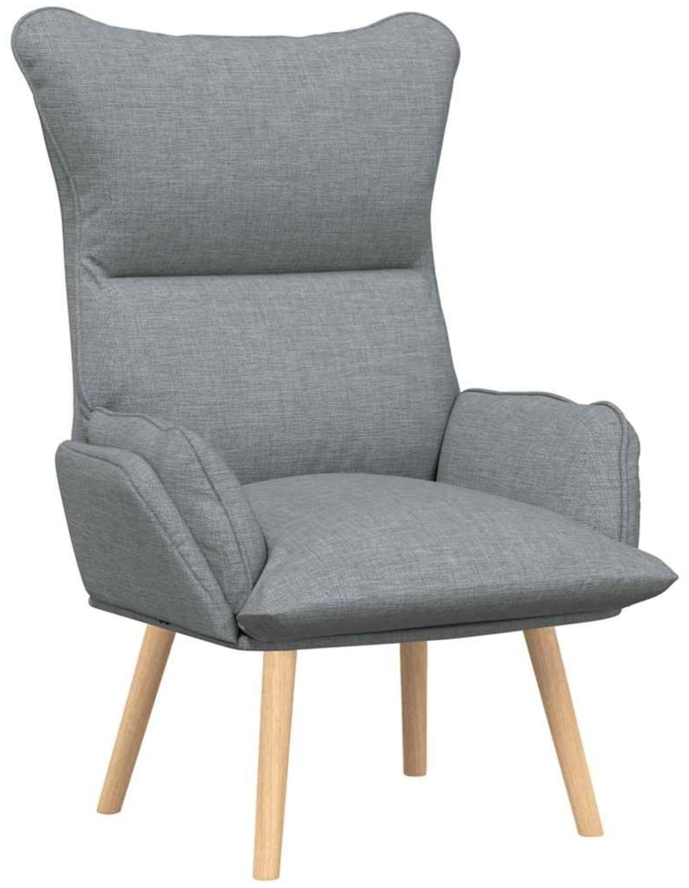 vidaXL Sessel Hellgrau 69 x 74 x 93 cm Stoff und Sperrholz 42001865 Bild 1