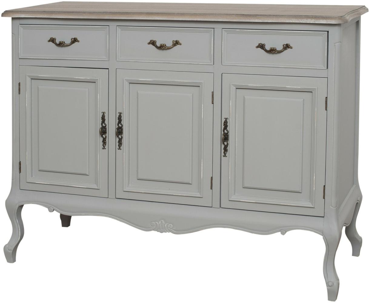 Stylefy Catania Kommode Pappel Grau Hellbraun Bild 1