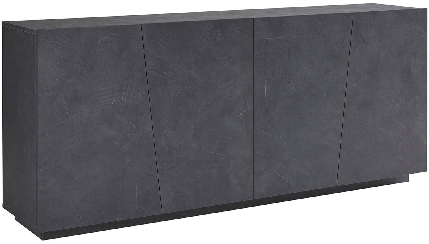 Dmora Kommode Apollo, 4-türiges Küchen-Sideboard, Wohnzimmer-Buffet, 100 % Made in Italy, 200 x 43 x 86 cm, Schiefer, Bild 1