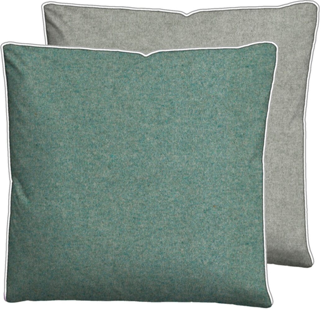 biberna Melange-Flanell Kissenbezug 0840500 MELANGE UNI, fichte, 1x 80x80 cm Bild 1