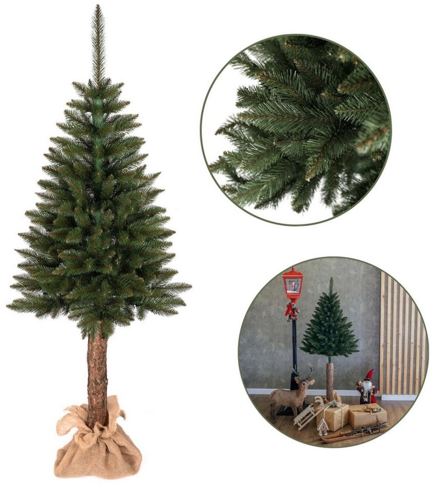 Sarcia. eu Künstlicher Weihnachtsbaum Künstlicher Weihnachtsbaum Klassische Fichte am Stamm PVC 150cm Bild 1