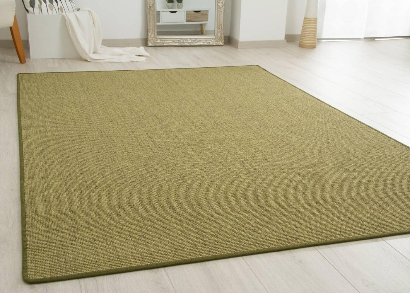 Sisal Teppich Acapulco - gekettelt, Farbe: grün, Größe: Ø200 cm rund Bild 1