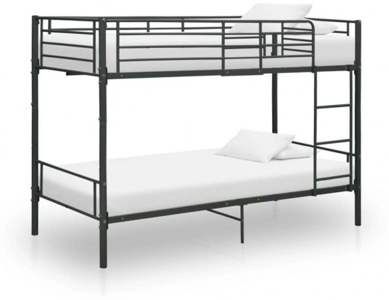 Etagenbett Schwarz Metall 90×200 cm Bild 1