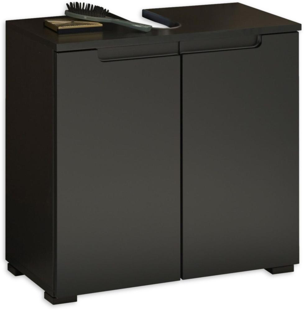 Waschbeckenunterschrank >Spice< in Schwarz matt - 60x57x32 (BxHxT) Bild 1