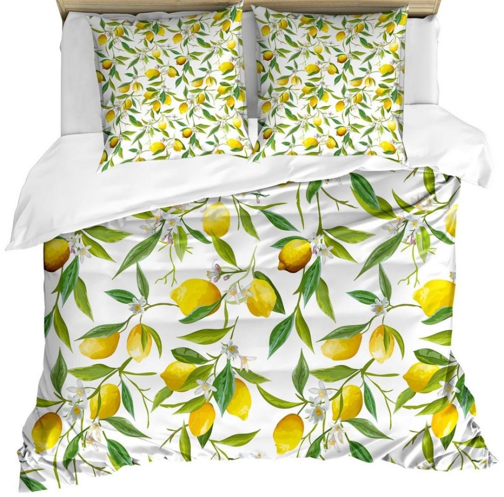 Abakuhaus Bettwäsche weicher Microfaserstoff Allergiker geeignet, kein Verblassen, Microfaser, Natur Lemon Woody Romantic Bild 1