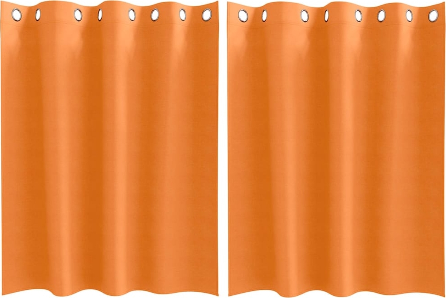 vidaXL Verdunkelungs-Vorhänge mit Ringen 2 pcs Helles Orange 4107398 Bild 1