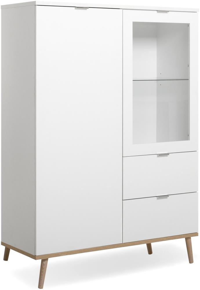 Highboard 'GÖTEBORG 53', Weiß/Sonoma Eiche Bild 1