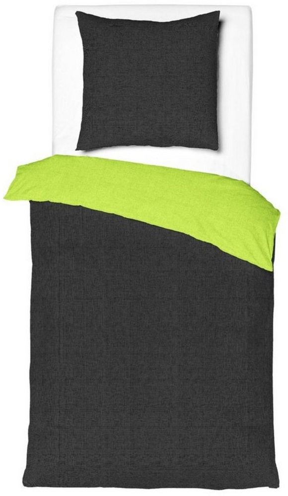 JACK Wendebettwäsche 135x200cm Renforcé Zweifarbig Struktur Wendeoptik Mistral, Renforcé, 2 teilig, Zweifarbige Bettwäsche in vielen Farbkombinationen Bild 1