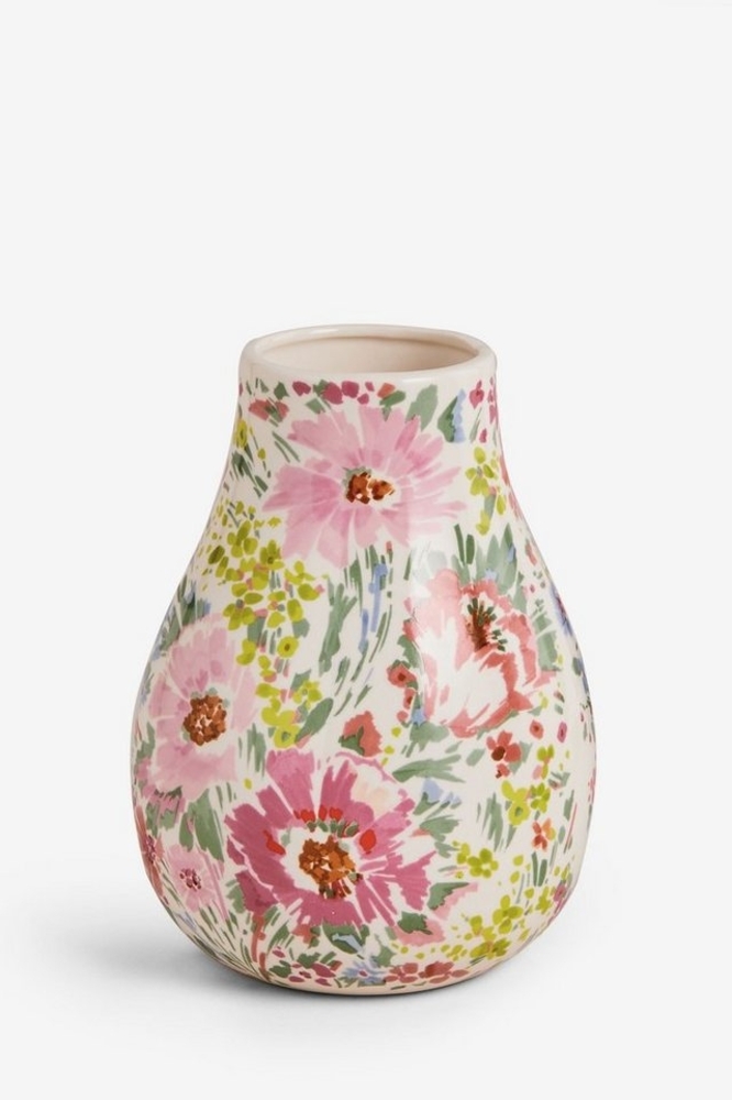 Next Dekovase Hübsche Blumenvase aus Keramik mit floralem Print Bild 1