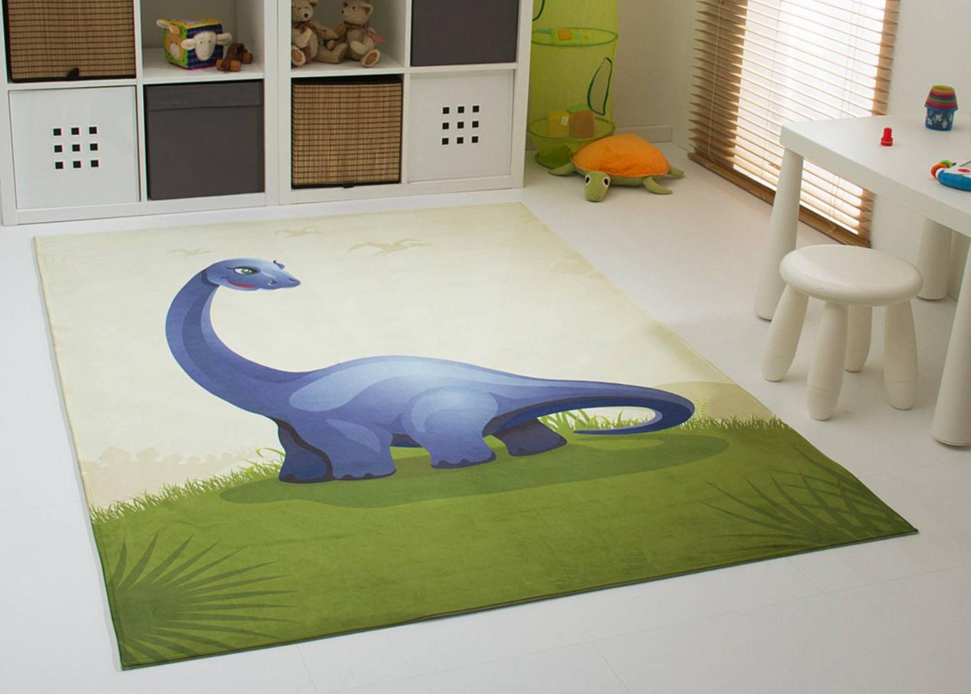 Kinderteppich Jurassic Family - Denni, Farbe: , Größe: 100x160 cm Bild 1